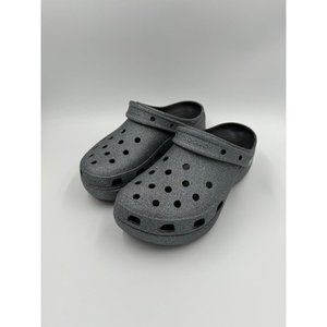 Crocs Women's Classic Platform Glitter II Clog in Black